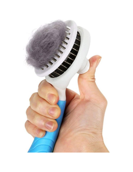 Cepillo Autolimpiante para Mascotas itPlus Azul 21.6x16.5cm