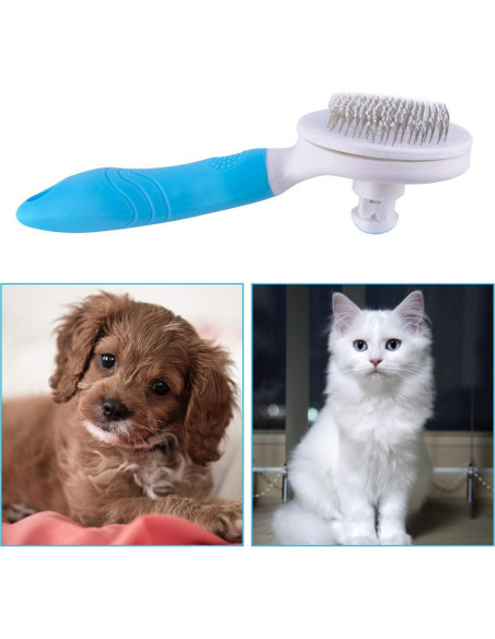 Cepillo Autolimpiante para Mascotas itPlus Azul 21.6x16.5cm