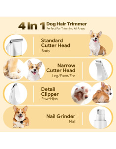 Kit de Aseo 4 en 1 AIBORS para Perros Pequeños IPX7 2