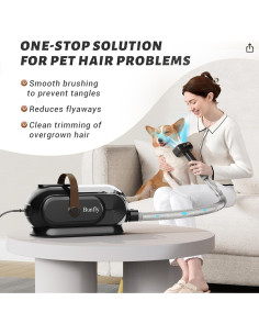 Kit de Aseo para Perros Bunfly CWMF-B con Aspiradora 13000kpa 2