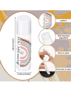 50 Piezas Balsamo Labial Hidratante Siifert 5 Sabores Boho 2