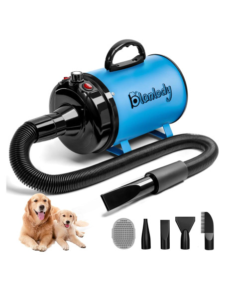 Secador de Pelo Profesional para Perros Blanlody 3800W Azul