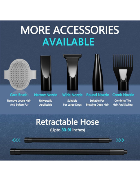 Secador de Pelo Profesional para Perros Blanlody 3800W Azul