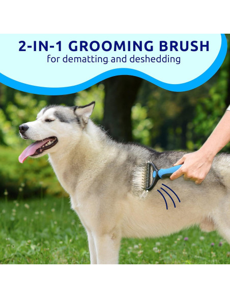 Cepillo Deshedding Pat Your Pet Doble Cara para Mascotas
