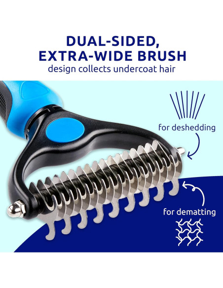 Cepillo Deshedding Pat Your Pet Doble Cara para Mascotas