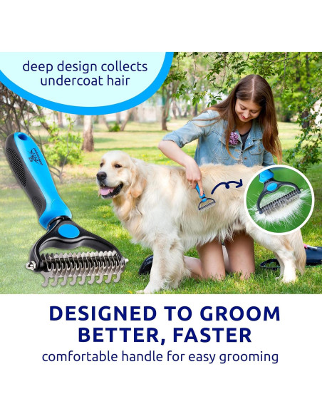 Cepillo Deshedding Pat Your Pet Doble Cara para Mascotas