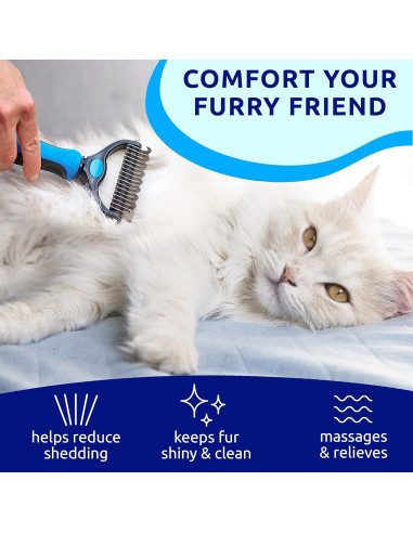 Cepillo Deshedding Pat Your Pet Doble Cara para Mascotas