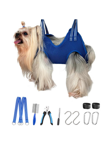 Arnés de hamaca Kkiimatt para mascotas XXS azul 10 en 1