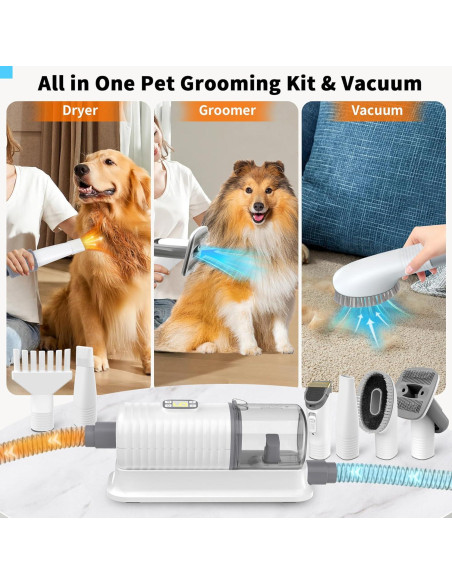 Aspiradora y Secador de Perros Toogoer 6 en 1 16000Pa