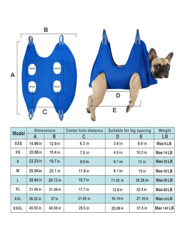 Arnés de hamaca Kkiimatt para mascotas XXS azul 10 en 1