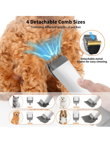 Aspiradora y Secador de Perros Toogoer 6 en 1 16000Pa