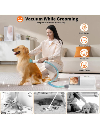Aspiradora y Secador de Perros Toogoer 6 en 1 16000Pa