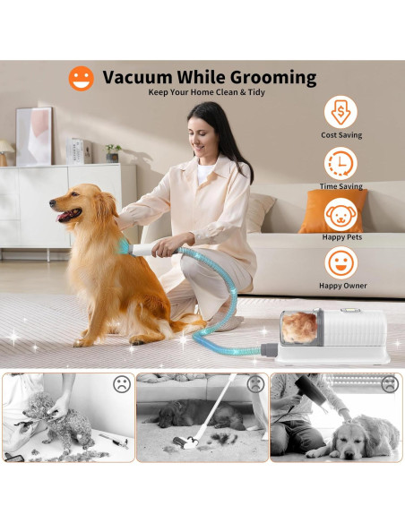 Aspiradora y Secador de Perros Toogoer 6 en 1 16000Pa