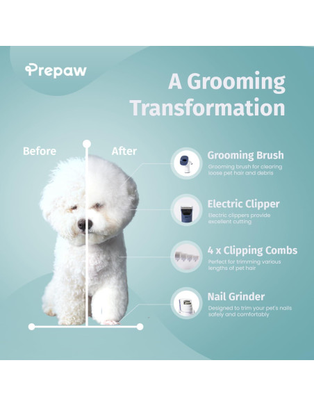 Kit de Aseo para Mascotas PrePaw 7 en 1 con Aspiradora 11000Pa Kit de Aseo para Mascotas PrePaw 7 en 1 con Aspiradora 11000Pa