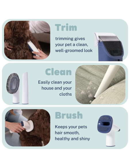 Kit de Aseo para Mascotas PrePaw 7 en 1 con Aspiradora 11000Pa Kit de Aseo para Mascotas PrePaw 7 en 1 con Aspiradora 11000Pa