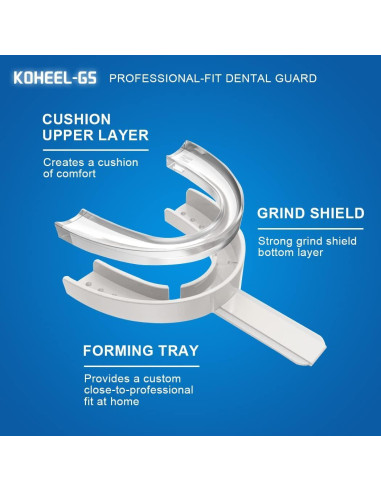 Protector Bucal Moldeable KOHEEL GS para Bruxismo - 5 Unidades