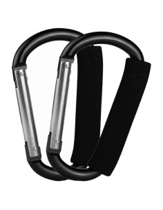 Ganchos para Cochecito BanYakong 2 Pcs Aluminio Negro 15.88 kg