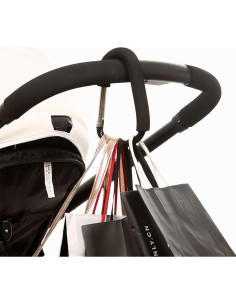 Ganchos para Cochecito BanYakong 2 Pcs Aluminio Negro 15.88 kg 2