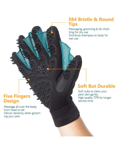 Guantes de Cuidado para Mascotas COOLJOB Grande Azul