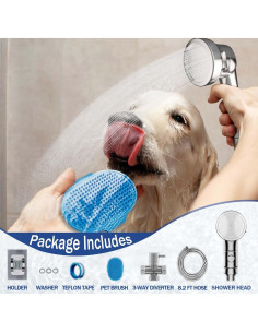 Accesorio de Ducha para Perros Ganciu 3 Modos 2.5m 2