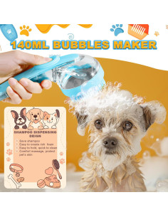 Juego de 3 cepillos de baño para perros Peehss - Azul 2