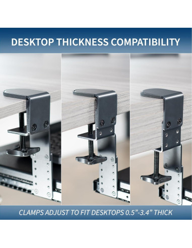 Bandeja de Teclado Ajustable VIVO MOUNT-KB05HB Negra 70x28 cm