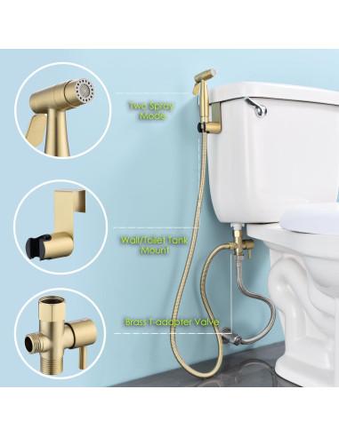Rociador de Bidet Senhozi Acero Inoxidable Dorado 119 cm