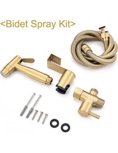 Rociador de Bidet Senhozi Acero Inoxidable Dorado 119 cm