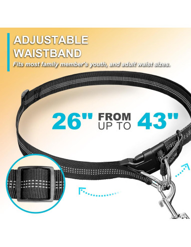 Correa para Perros Manos Libres Laqibak Ajustable 1.28-2.03m