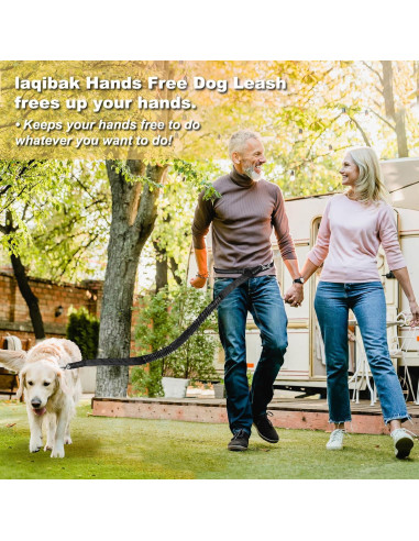 Correa para Perros Manos Libres Laqibak Ajustable 1.28-2.03m