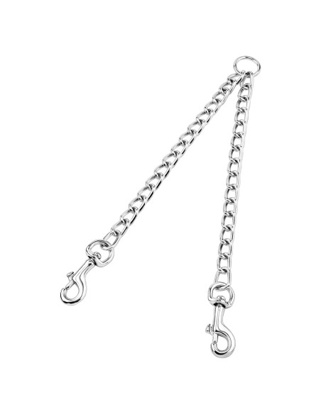 Correa Doble para Perros Pettom 3.5mm 60cm Metal Giratorio