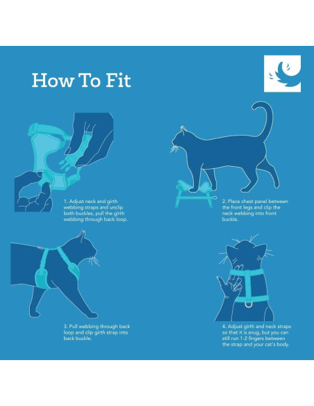 Arnés para Gatos RC Pets Aventura Ajustable Negro Pequeño