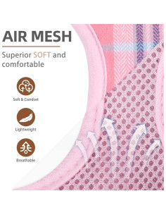 Arnés Ajustable PUPTECK para Perros Pequeños y Medianos Rosa S 2