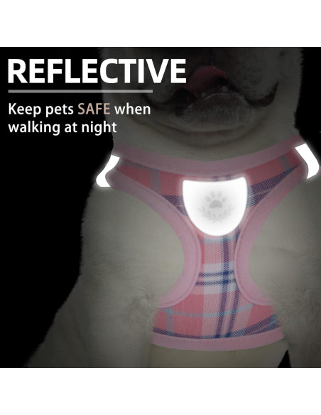 Arnés Ajustable PUPTECK para Perros Pequeños y Medianos Rosa S Arnés Ajustable PUPTECK para Perros Pequeños y Medianos Rosa S