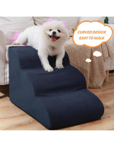 Escalera para Perros Aodisman 3 Pasos 40,64 cm Azul