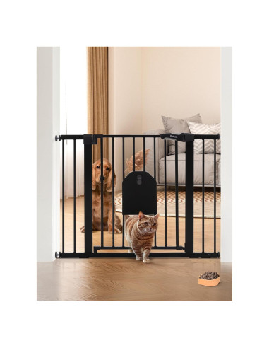 Puerta para Bebés Babelio Automática 73-109 cm Negra