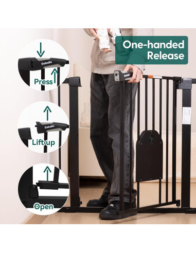 Puerta para Bebés Babelio Automática 73-109 cm Negra