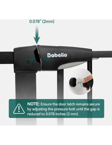 Puerta para Bebés Babelio Automática 73-109 cm Negra