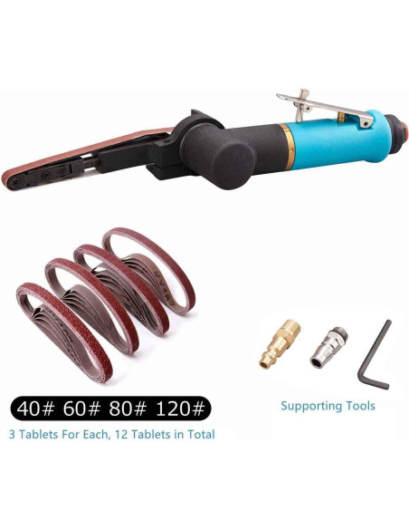 Lijadora de Banda de Aire Minimprover 3/8" x 13" con 12 Cintas