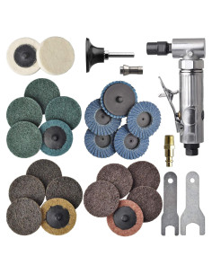 Esmeril neumático angular TOOLPEAK 1/4" 20,000 RPM 22 discos