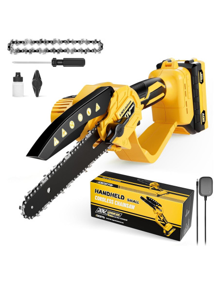 Mini Motosierra Inalámbrica FUHAUS 6" 20V MAX con Batería