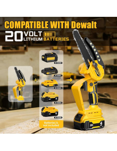 Mini Motosierra Inalámbrica FUHAUS 6" 20V MAX con Batería 2