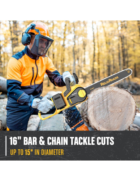 Motosierra Sin Escobillas 40V 16 Pulgadas ReliaRoads