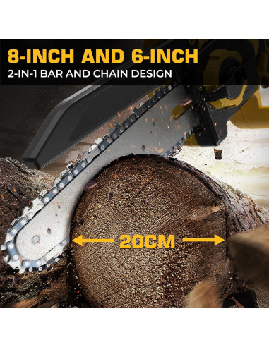 Mini Motosierra a Batería BITOON 20V MAX 2-en-1 800W