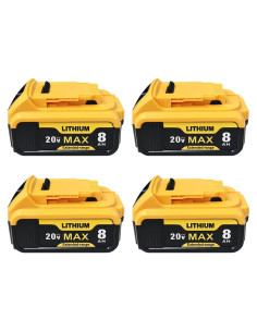 Batería Litio 20V 8.0Ah KINGTIANLE para Dewalt DCB208 DCB200