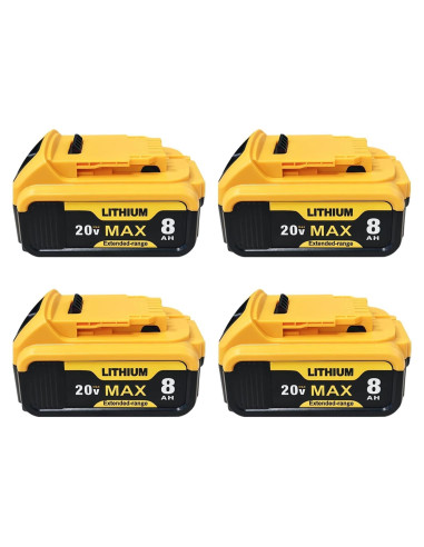 Batería Litio 20V 8.0Ah KINGTIANLE para Dewalt DCB208 DCB200