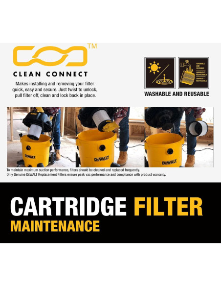 Aspiradora Húmeda y Seca DEWALT DXV05P-QTA 5 Gal 4 HP Silenciosa