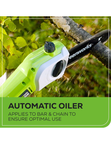 Kit Combo Greenworks 40V: Sierra de Poste 8" y Cortadora de Setos 20"