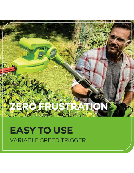 Kit Combo Greenworks 40V: Sierra de Poste 8" y Cortadora de Setos 20"