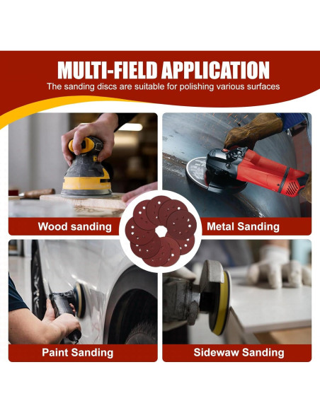 70 Discos de Lijado 5" YNZDRWA Grano Variado 40-800 70 Discos de Lijado 5" YNZDRWA Grano Variado 40-800